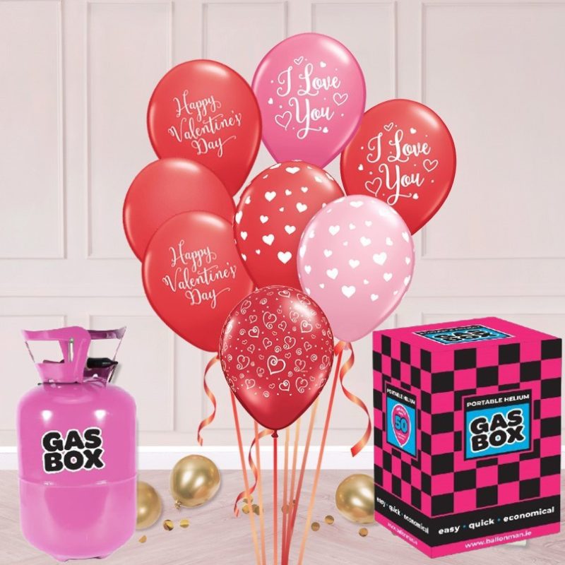 Large Disposable Tank & Valentine Latex Balloons