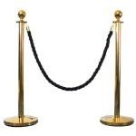 2 Brass Poles With Braided Rope