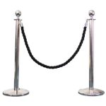 2 Chrome Pole With Braided Rope