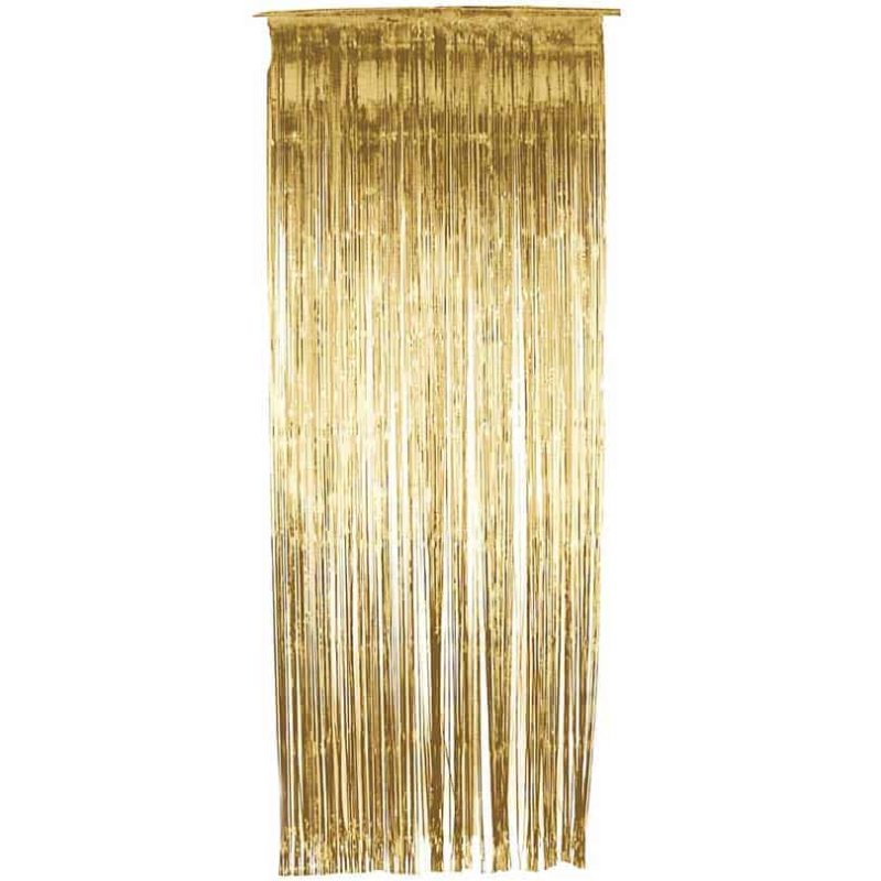 Gold | Fringe Glitter Shimmer Curtain - Image 2