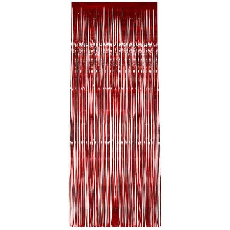 Red | Fringe Glitter Shimmer Curtain
