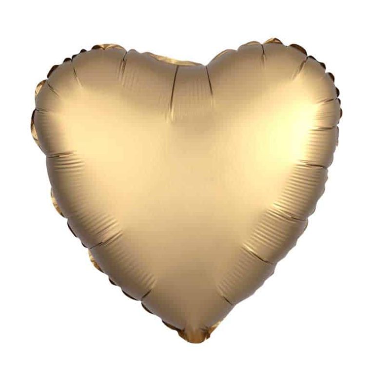 18" Gold Sateen Heart Foil
