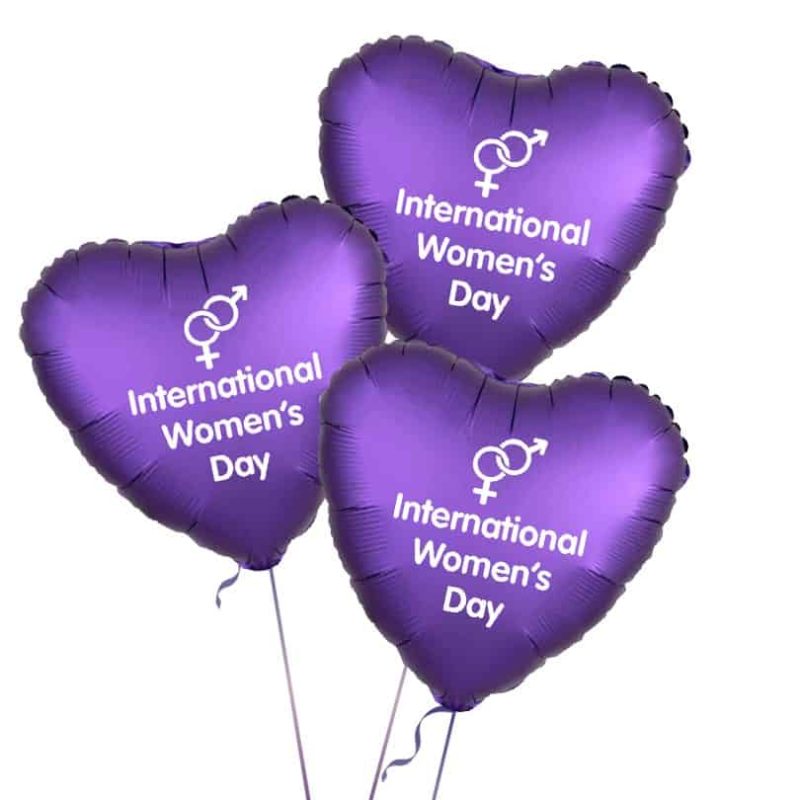 International Womens Day Foil Balloon Bouquet - Hearts (€25 + Vat)