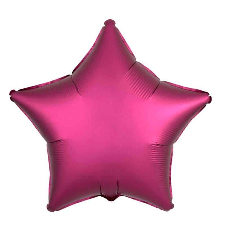 18" Pomegranate Satin Star Shape Foil