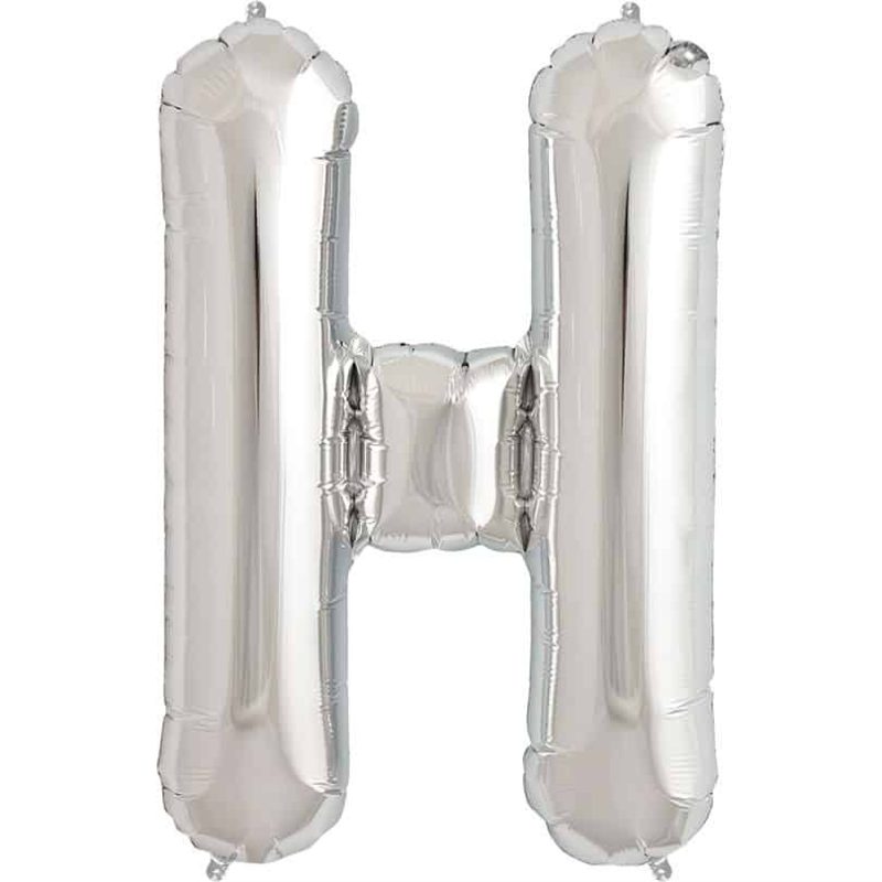 Silver Letter H Helium Filled - 34"