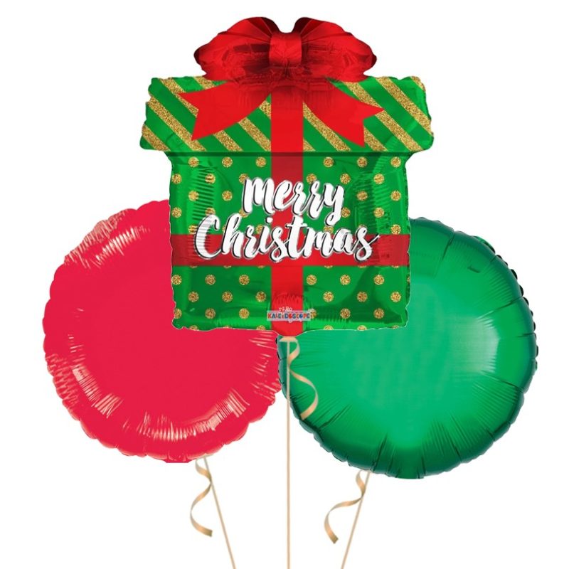 Christmas Present Balloon Bouquet