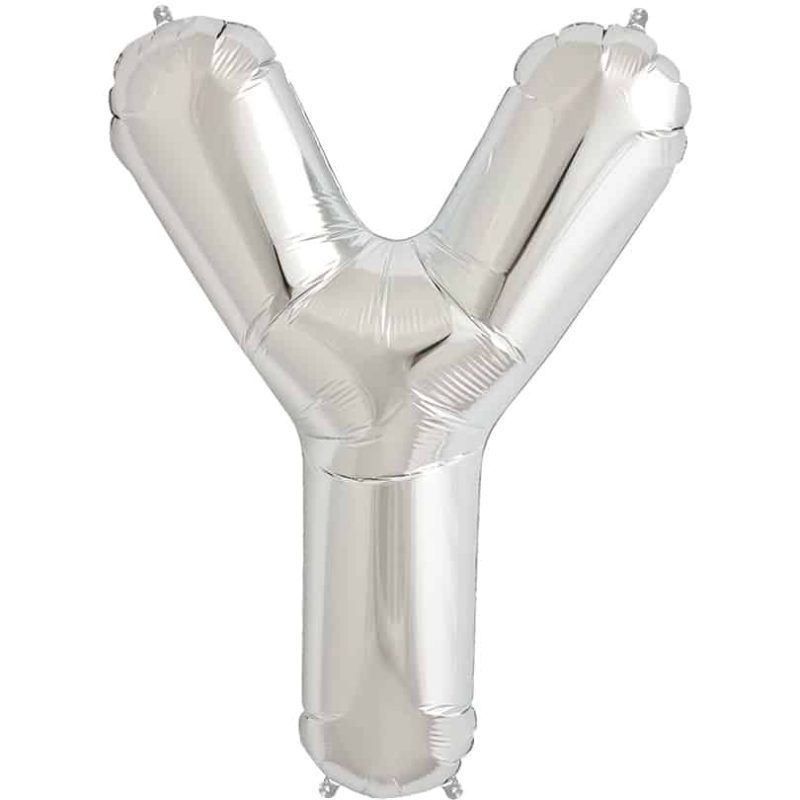 Silver Letter Y Helium Filled - 34"