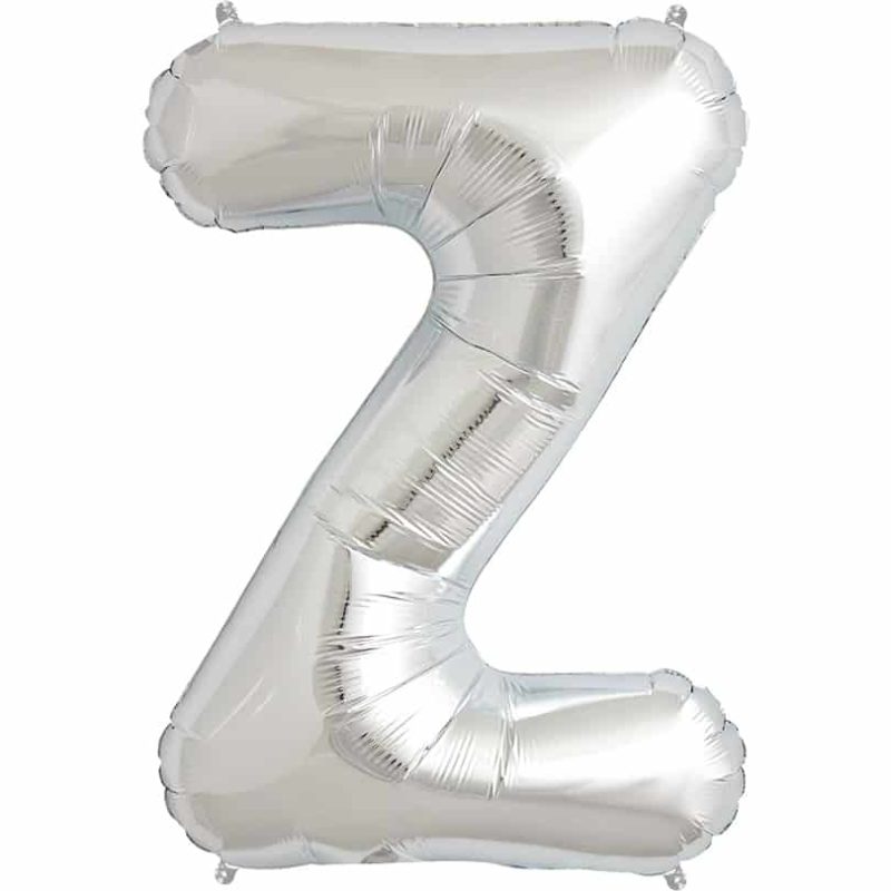 Silver Letter Z Helium Filled - 34"