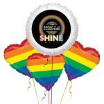 Pride Shine Foil Balloon Bouquet (3's) - Hearts (€44.50 + Vat)