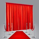 Red Pillars, Roping, Drape & Carpet - €449 + Vat